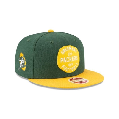 Blue Green Bay Packers Hat - New Era NFL Double Patch 9FIFTY Snapback Caps USA8513062